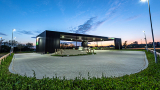 InMotion LED screens fit seamlessly into unique architecture AgriSneltank petrol station